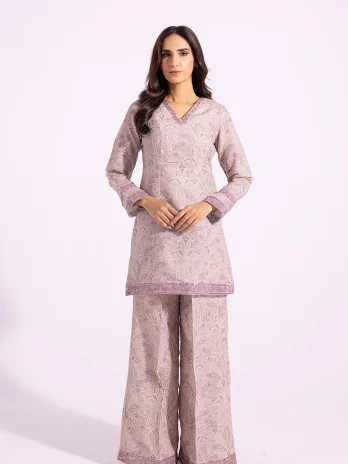 MARBLE SHADE EMBROIDERED SUIT